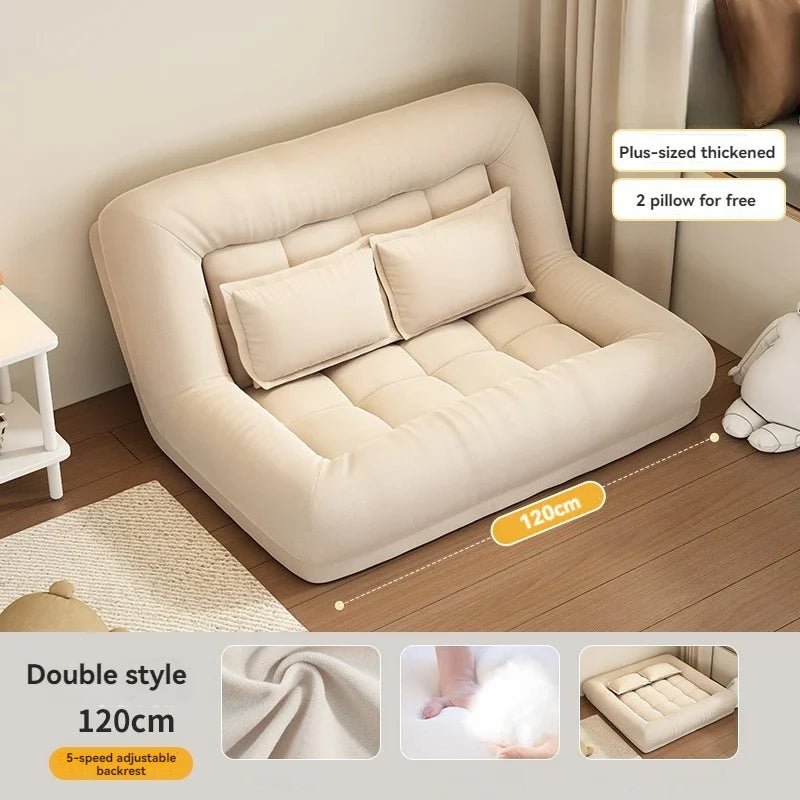 Folding Sofa bed, dual-use simple single or double bed for living room and small rooms