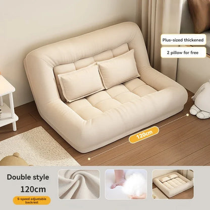 Folding Sofa bed, dual-use simple single or double bed for living room and small rooms