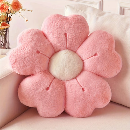 Soft Plush Daisy Flower Throw Pillow - Cozy Decorative Cushion for Bed & Sofa