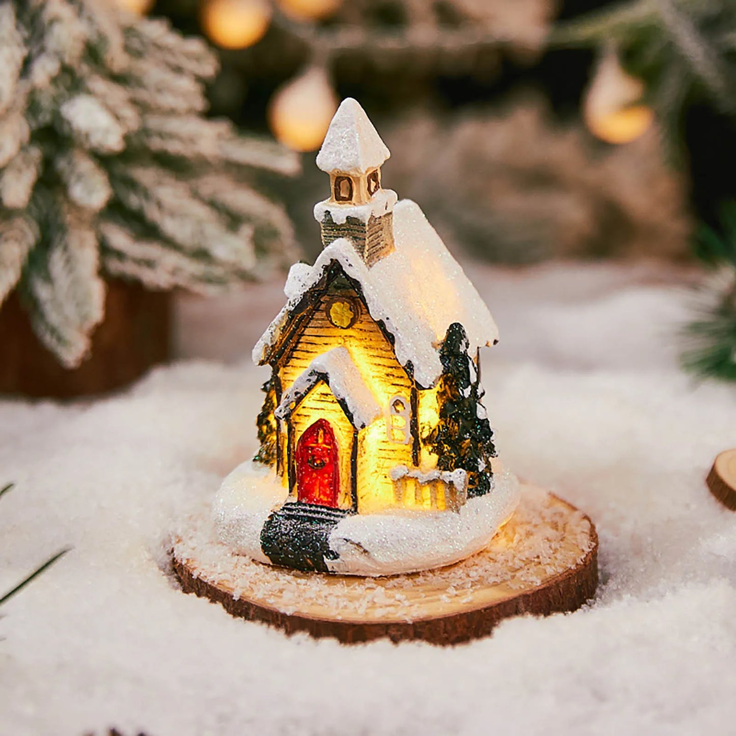 Christmas Winter Village, Christmas Doll Figurines, Christmas Miniature Resin Ornament Kits