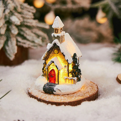 Christmas Winter Village, Christmas Doll Figurines, Christmas Miniature Resin Ornament Kits
