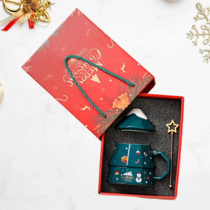 Christmas Tree Ceramic Mug Perfect for Morning Holiday Coffee or Tea