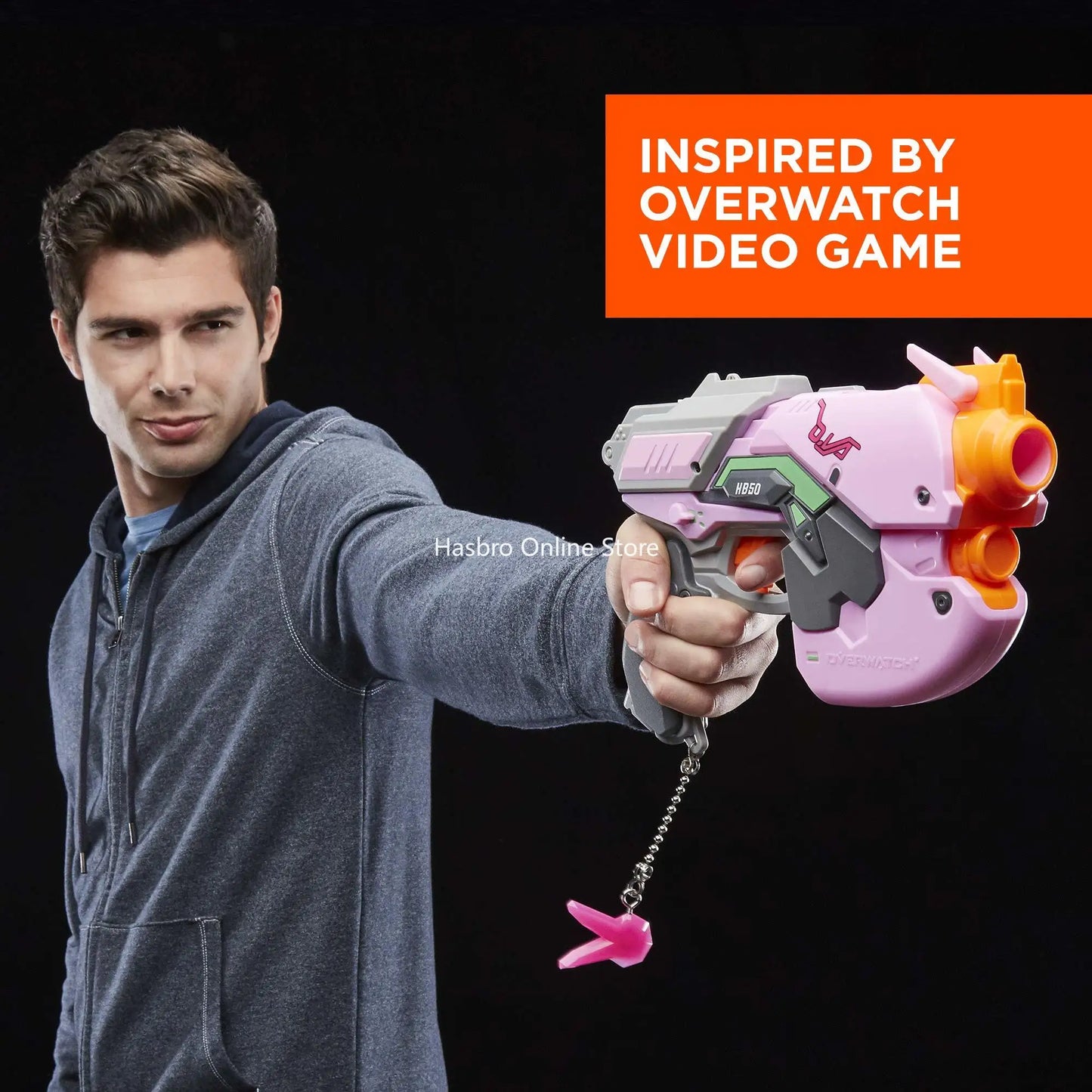 Hasbro Nerf Overwatch D.Va Rival Blaster with 3 Overwatch Rival Rounds. Toy gun for Kids & Boys