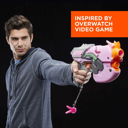 Hasbro Nerf Overwatch D.Va Rival Blaster with 3 Overwatch Rival Rounds. Toy gun for Kids & Boys