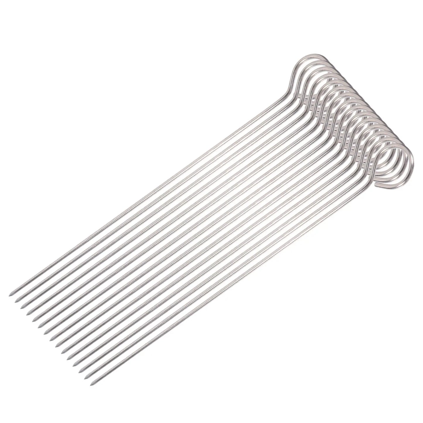 30Pcs Strong Stainless Steel Bbq Skewers. Smooth Edges Turkey Fixing Skewers for Safe Grilling Experience