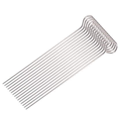30Pcs Strong Stainless Steel Bbq Skewers. Smooth Edges Turkey Fixing Skewers for Safe Grilling Experience