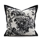 Modern simple Cushion black and white Chenille jacquard Pillow