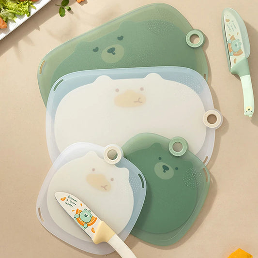 Food Grade Antibacterial Anti-Mold Baby Food Cutting Board, Kitchen Chopping Board for Fruits Vegetables Meat