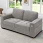 89" Modern Sofa Couch for Living Room, Chenille 3-Seater Couch with Thick Cushions, USB/Type-C Port, Removable Cover
