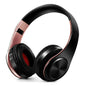 Black &Gold Wireless Headphones.  Stereo Headset for Gaming with Built-in MIC. Universal for Android and iOS