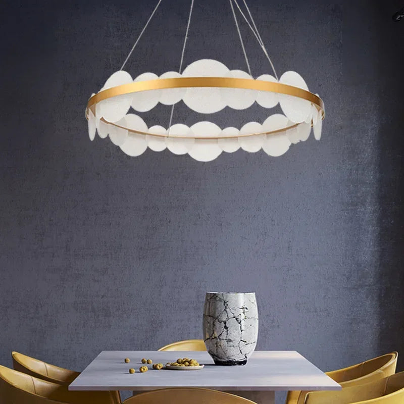Nordic Modern Minimalist Creative Acrylic Chandelier For Bedroom & Dining Room Decor.