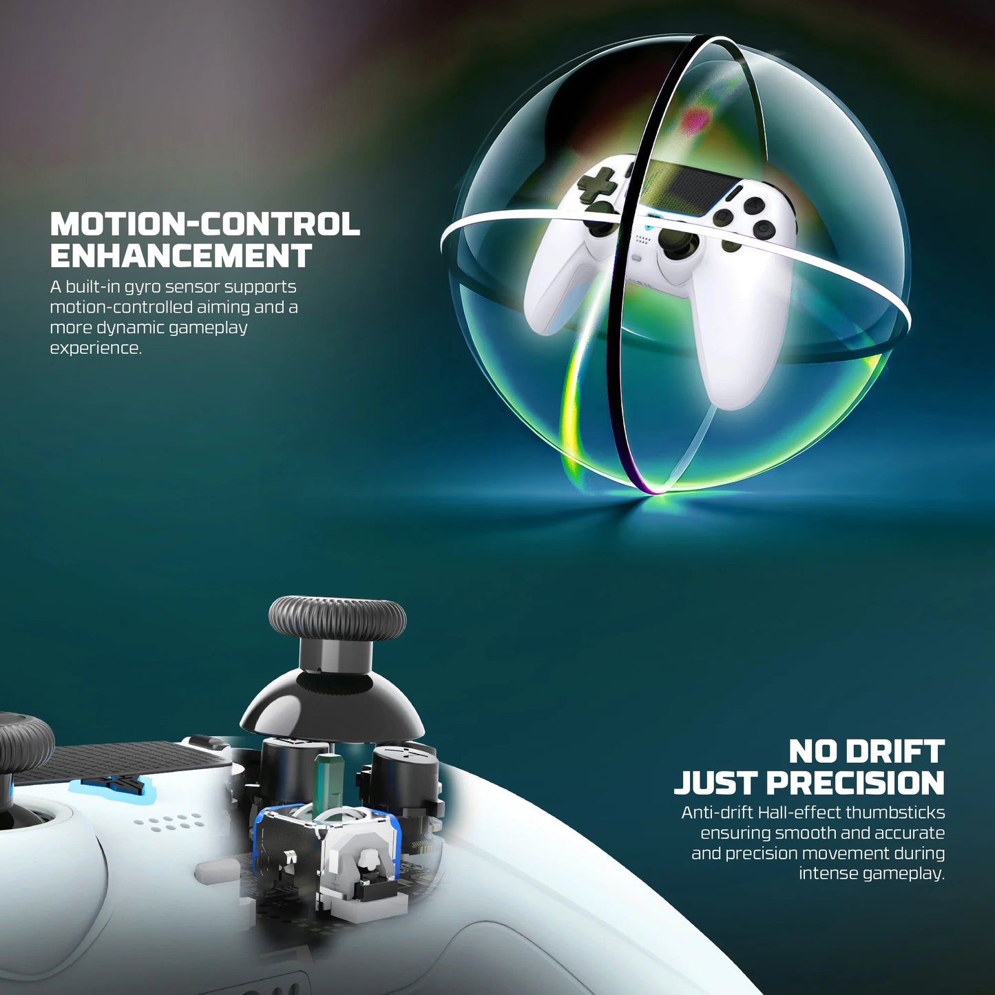 FANTECH NOVA II WGP16 Wireless controller with Hall Joystick and Effect Trigger & Built-in Speaker for PS4 NS2 Gamepad