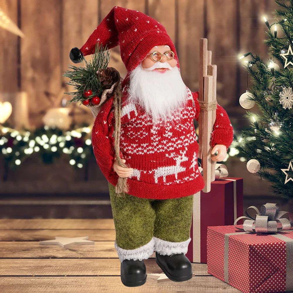 12in Standing Santa Claus Doll, Christmas Tree Decorations