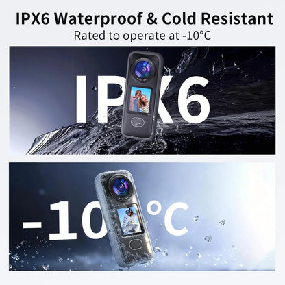 4K Action Camera with WiFi IPX6 Waterproof 3.5H Battery Fast Charge Ultra HD Photo 1.4" Touch Screen.