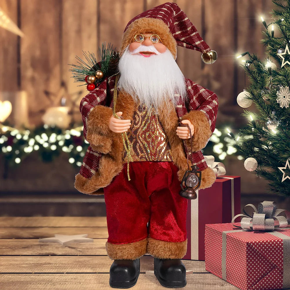 12in Standing Santa Claus Doll, Christmas Tree Decorations