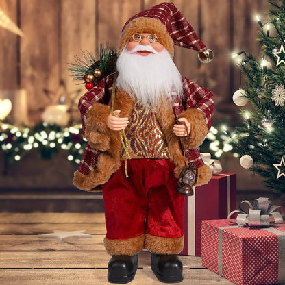 12in Standing Santa Claus Doll, Christmas Tree Decorations