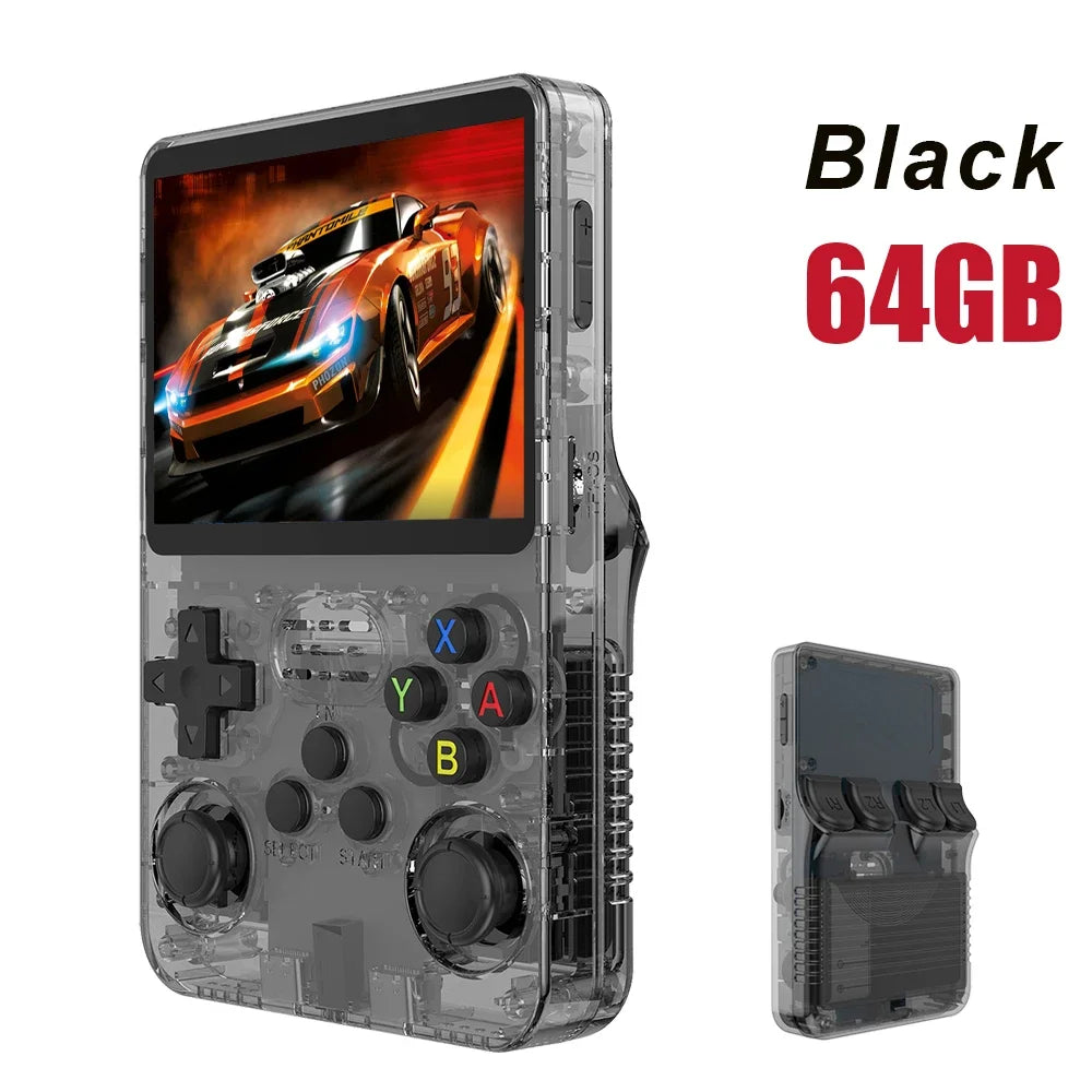 NEW R36S Retro Handheld Game Console Linux System 3.5 Inch IPS Screen Portable Pocket Video Player 64GB 128GB