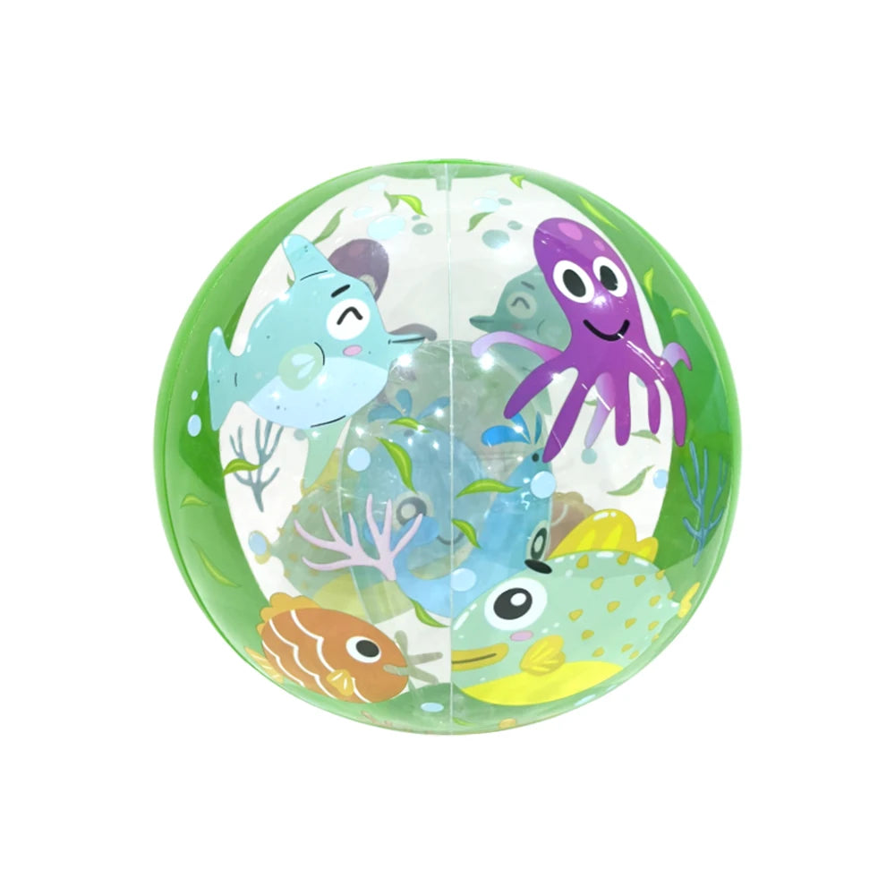 Colorful Striped Transparent Ball Inflatable Beach Ball, Suitable For Beach Pool Party Games