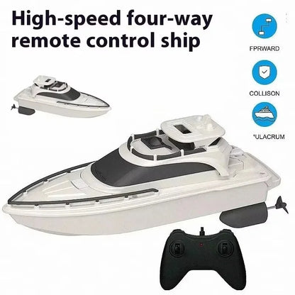 Remote Control Boats Can Be Launched To Simulate High-Speed Speedboats. Electric Steamboats. Water Park Toys for Outdoor