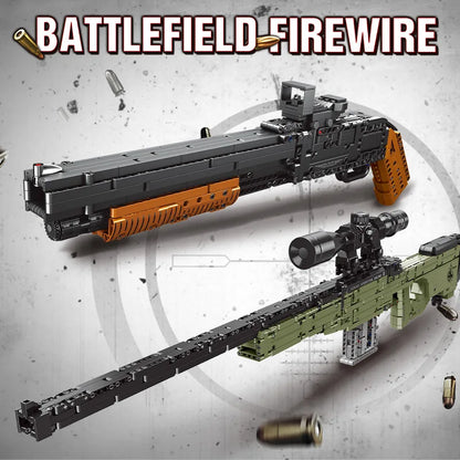 ZKZC WW2 Military Weapon Shotgun Sniper Rifle Children Toys Gifts