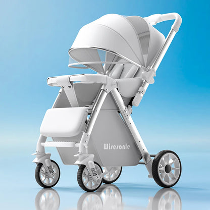 Upgraded Baby Strollers can Sit and Lie Down, High Landscape Lightweight Folding Two-way Stroller Children Stroller