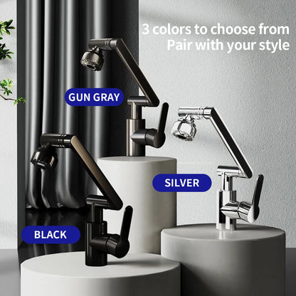 ABS Modern 360 Degree Swivel Kitchen Robotic Arm Faucet with Soft Bubble/shower Dual Mode Flexible Adjustment