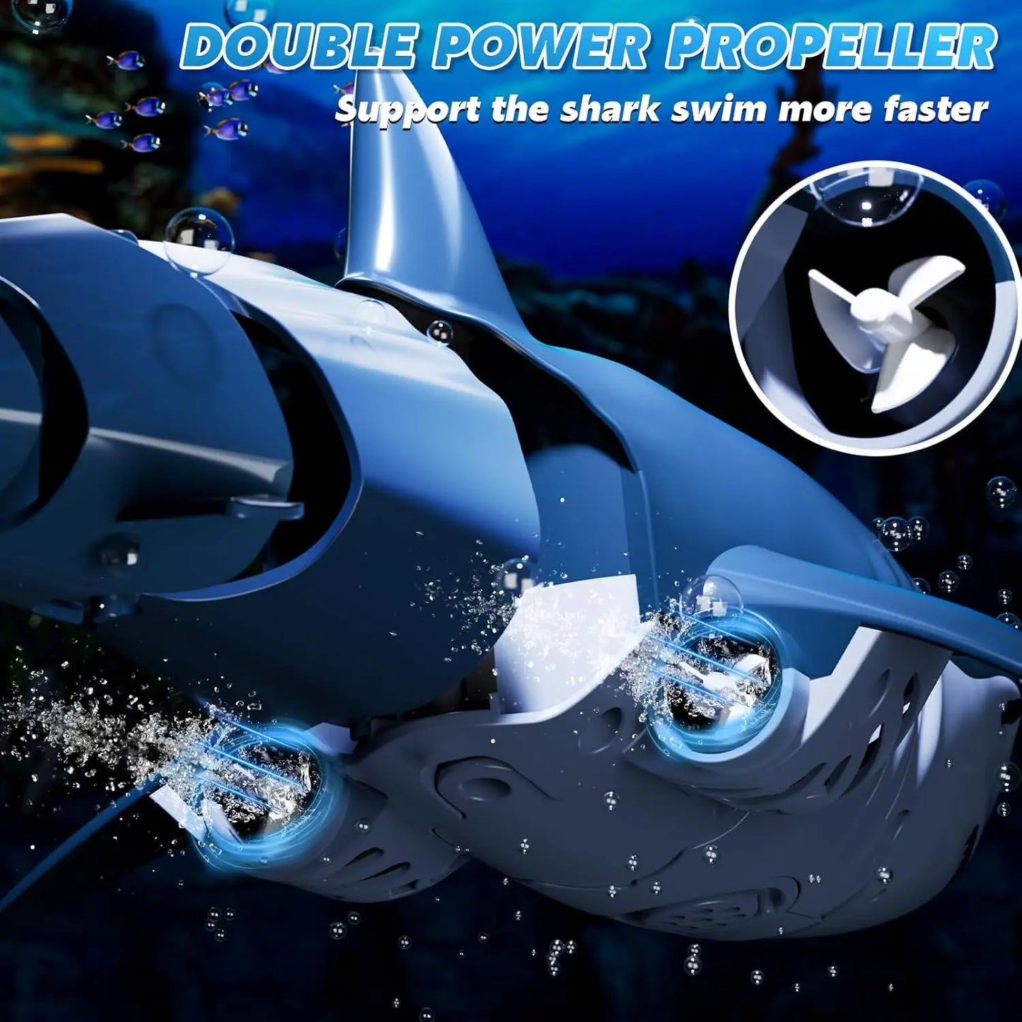 RC Monster Shark Remote Control toy robot. Radio Controlled Boats for swimming pools.