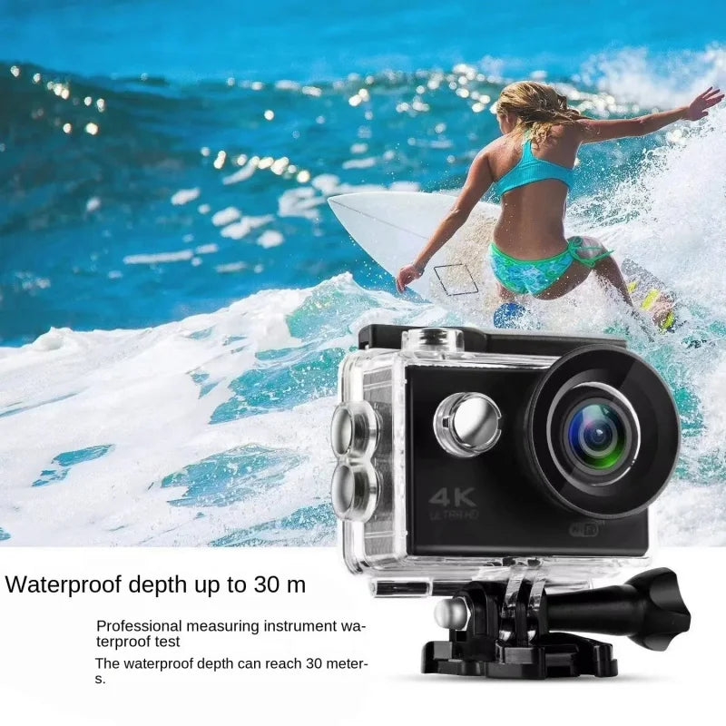 2.0" Action Camera Ultra HD 4K 30FPS WiFi Underwater Cameras. Waterproof Helmet Bicycle Video Recording Camera for Outdoor Sport Cam