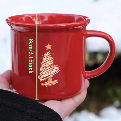 Big Red Christmas Ceramic Mug for Holiday Gifts