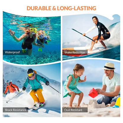 4K Underwater Camera. 33 FT Waterproof Camera With Dual Screens Selfie 48MP Autofocus Digital Camera For Snorkeling