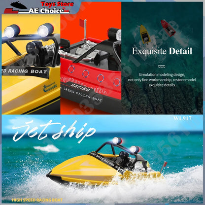 WLtoys WL917 RC Boat 2.4GHz Remote Control Boats. RC Jet Boat 16km/h speed.