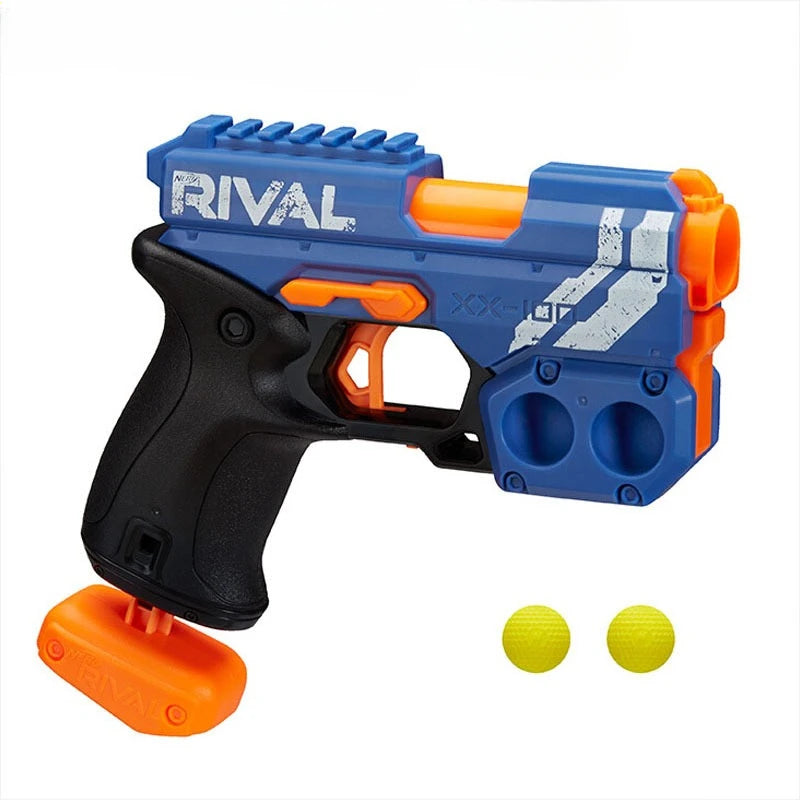 Hasbro NERF KNOCKOUT RIVAL. Outdoor Battle Soft Ball Shotgun Set. Action Figure Kids Toys Gift