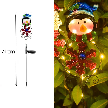 LED Snowman Solar Garden Light Outdoor for Christmas themed Pathway Decoration