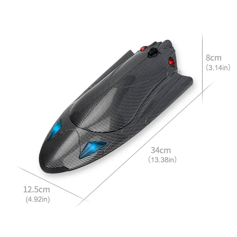 Large Rc Boat 2.4G Remote Controlled Water-Cooled Turbo jet Ship 40Km/h High Speed Speedboat with Led Light Kids Toys