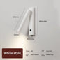 Minimalist Rotatable Wall Sconce with Switch Home Decor. Study Bedroom Bedside Reading Lamp. Spotlight LED Adjustable Angle Wall Lamp