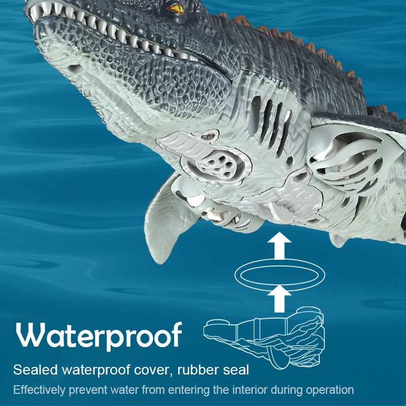 2.4G Remote Control Mosasaurus Dinosaur Pool Water Monster. Outdoor Toys for Boys, Girls & Kids