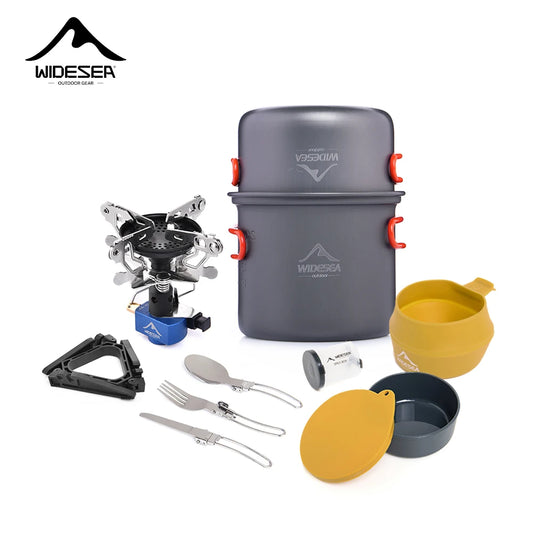Widesea Camping Gas Stove Tableware Set. Portable Gear Gadgets for Camping