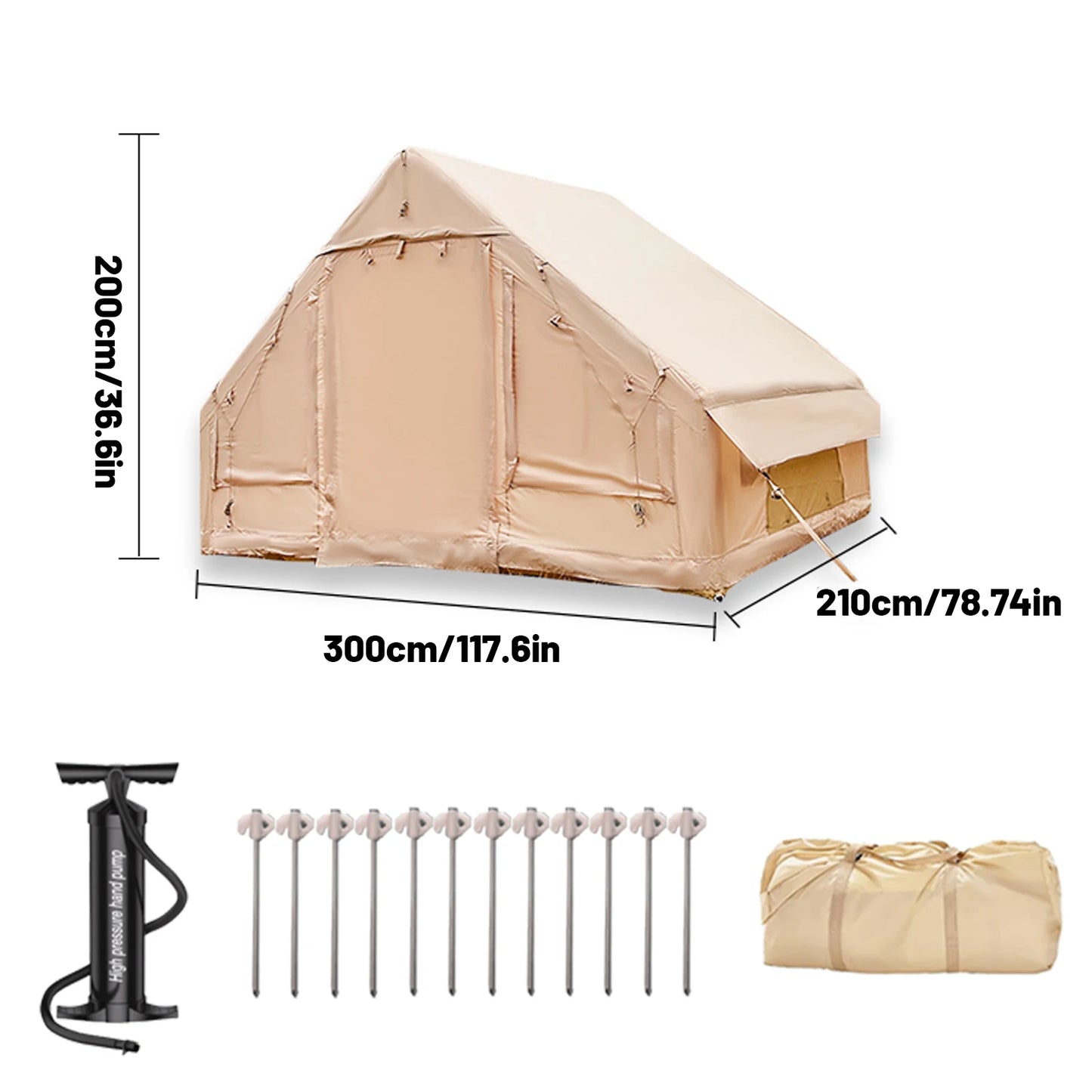 Inflatable water-resistant  camping tent 4-8 people