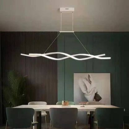 Minimalist LED Chandelier for Dining Room. Modern Geometric Kitchen Pendant Light Simple Home Decor