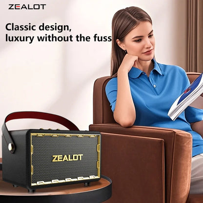 ZEALOT MT01 Portable 60W Wireless Speaker With 4 Subwoofers, Surge Bass 3D Surround Sound, 24000mAh Long Battery Life.