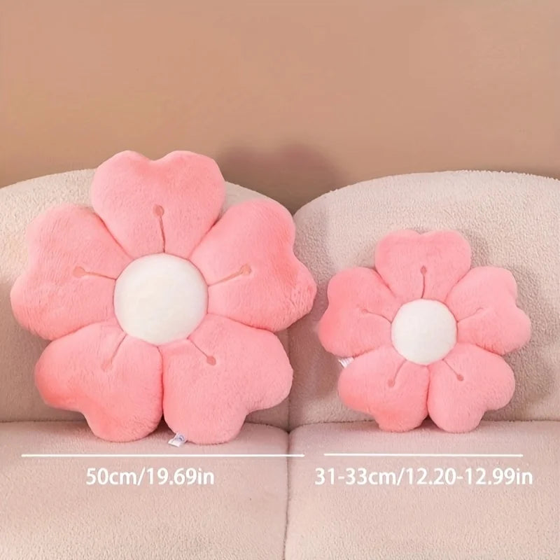 Soft Plush Daisy Flower Throw Pillow - Cozy Decorative Cushion for Bed & Sofa