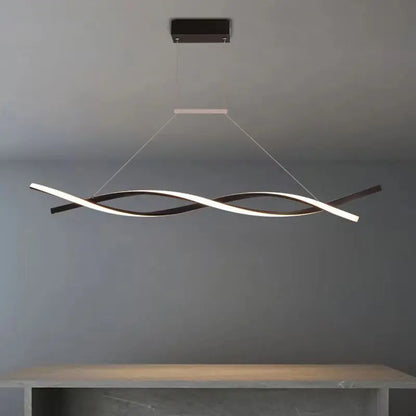 Minimalist LED Chandelier for Dining Room. Modern Geometric Kitchen Pendant Light Simple Home Decor