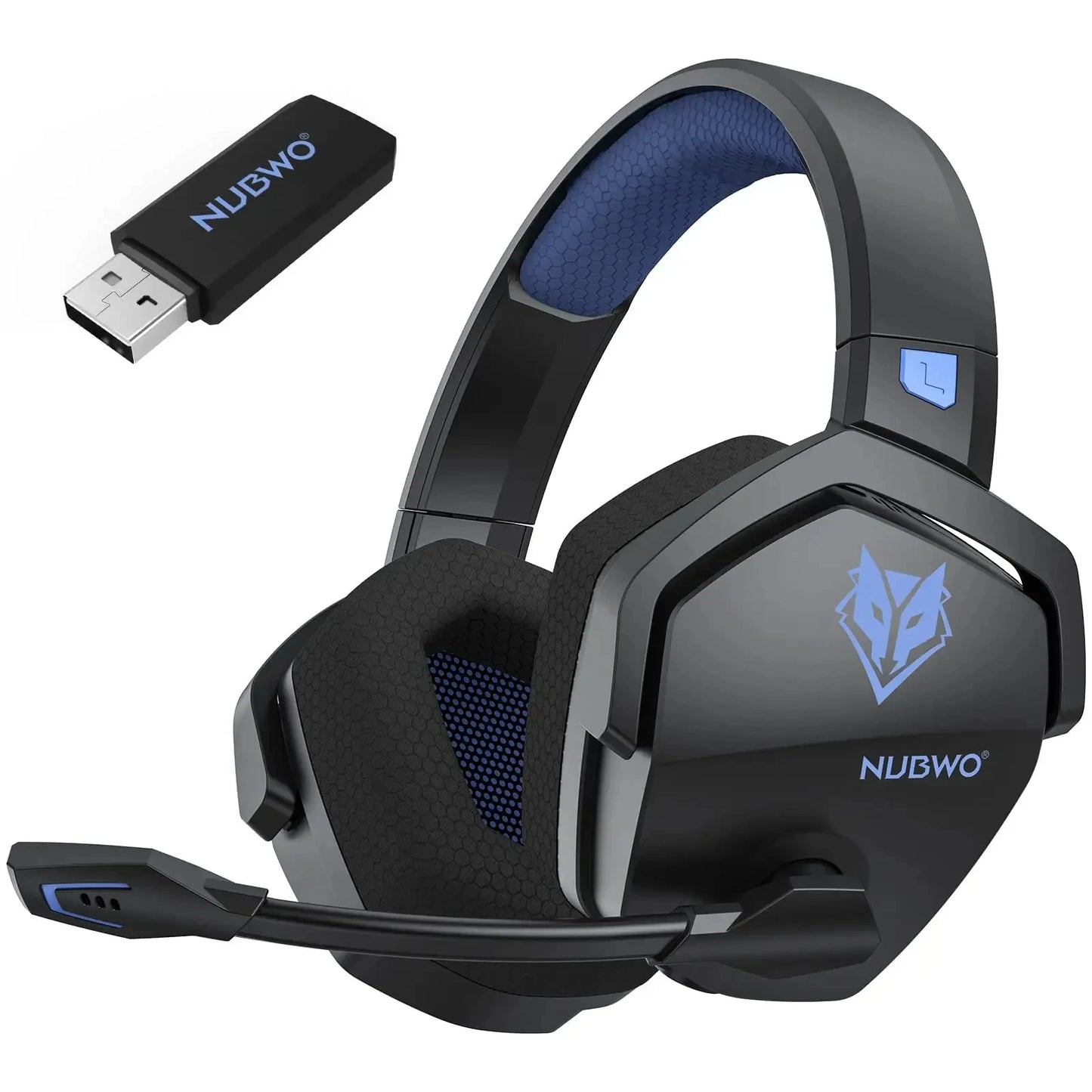 NUBWO G06 Dual Wireless Gaming Headset with Microphone for PS5, PS4, PC, Mobile, Switch. 2.4GHz Bluetooth 5.3 Gaming Headphone