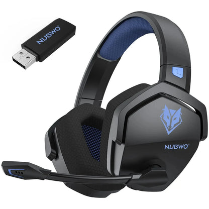 NUBWO G06 Dual Wireless Gaming Headset with Microphone for PS5, PS4, PC, Mobile, Switch. 2.4GHz Bluetooth 5.3 Gaming Headphone
