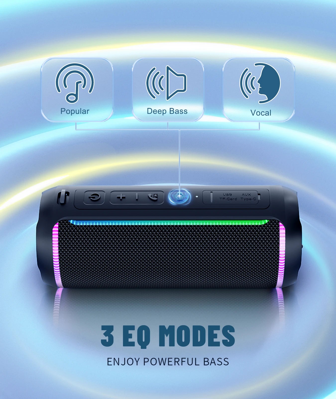 Ortizan X30 Portable Bluetooth Speakers Bass Boost, Powerful Wireless IPX7 Waterproof Speaker