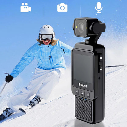 New 1080P Action Camera HD 180 ° Rotating Mini Portable Sports Wearable Body Camera