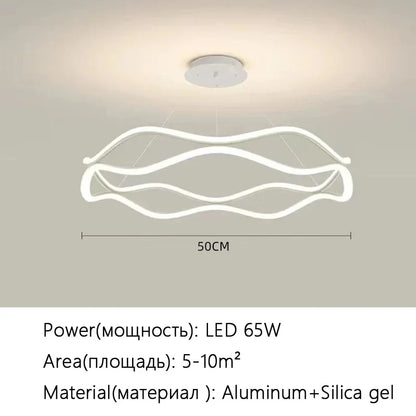 Modern Minimalist Chandelier. Nordic Luxury Living Room LED Ceiling Lamps. Home Decor Designer Bedroom Hanging Lights