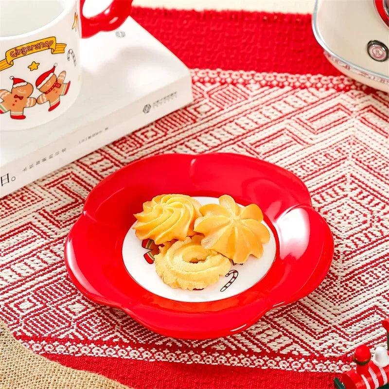 Ceramic Cup Saucer Set with Spoon Christmas Themed Coffee Cup, Perfect for Gift & Present