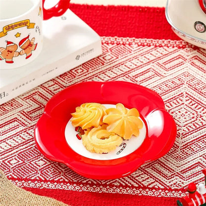 Ceramic Cup Saucer Set with Spoon Christmas Themed Coffee Cup, Perfect for Gift & Present