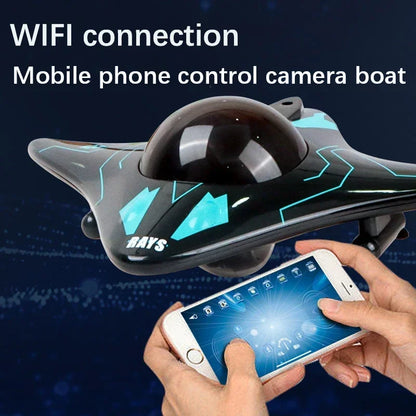 6CH RC Boat Submarine With Camera. Underwater Remote Control. Wifi FPV Remote Control Boats For Kids Gifts